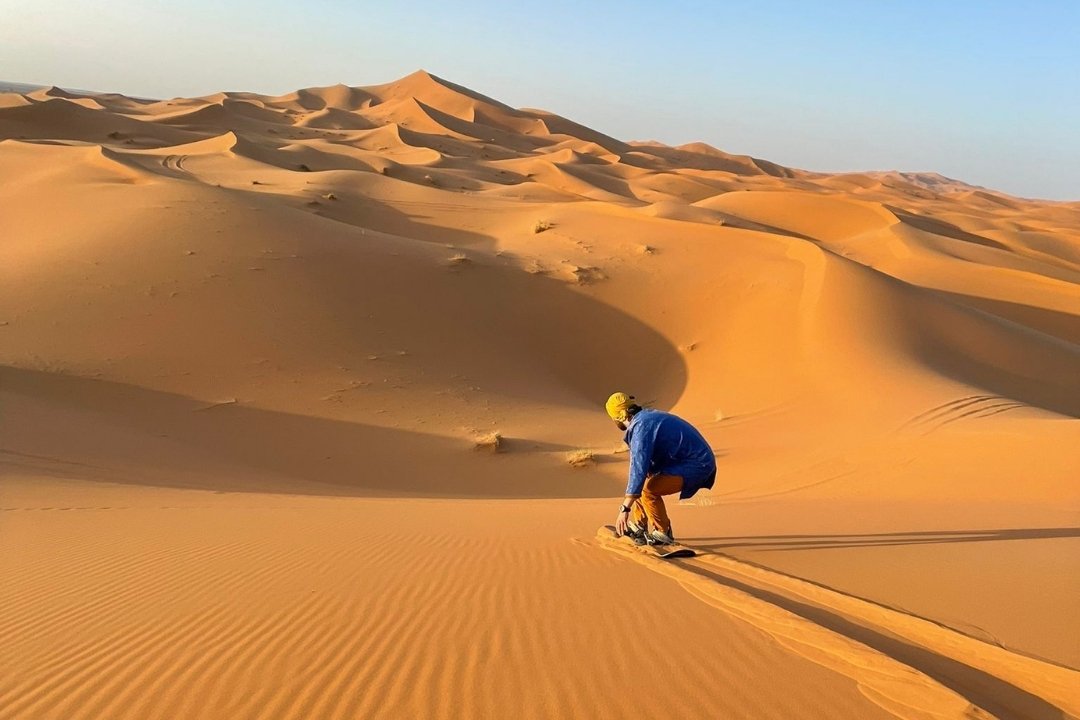 Sandboarding in the Sahara